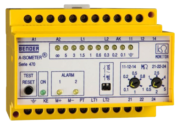 Monitorizarea rezistentei de izolatie - Circuite de principale - ISOMETER® IR470LY2-4061